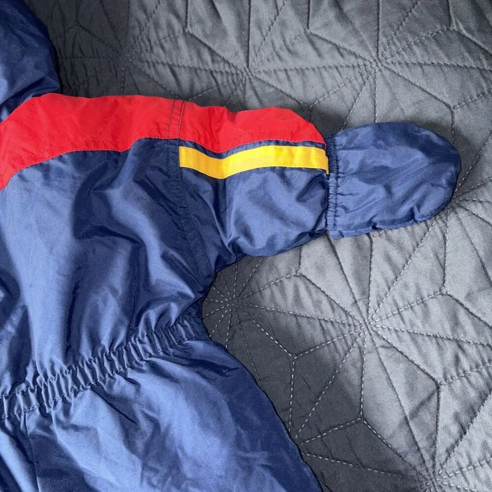 VTG 80/90s Oshkosh Baby B’gosh Snowsuit Colorblock 12m Bunting
